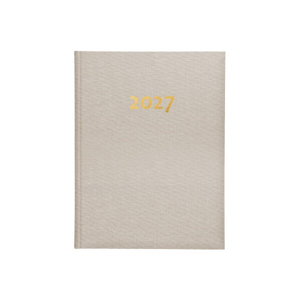 BIELLA Gesch&auml;ftsagenda Orario 2027 809301100027U 1W/2S beige ML 17.8x23.5cm