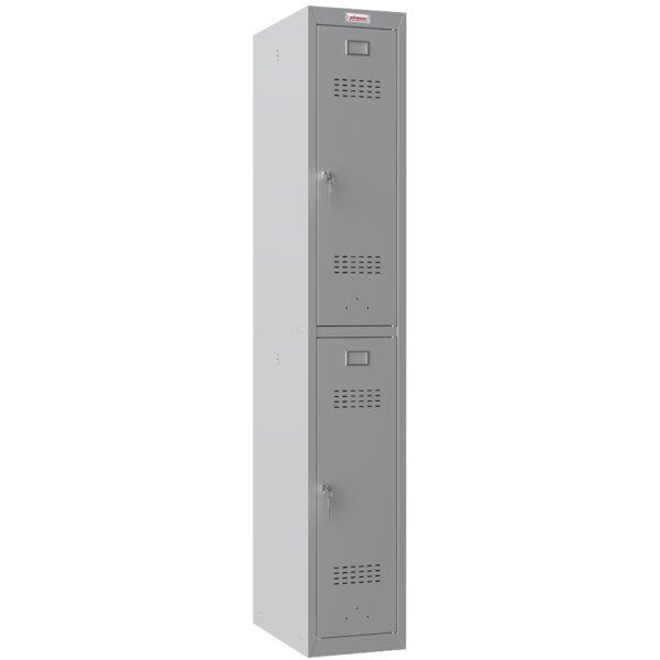 phoenix Vestiaire PL1230, serrure à clé, gris/rouge