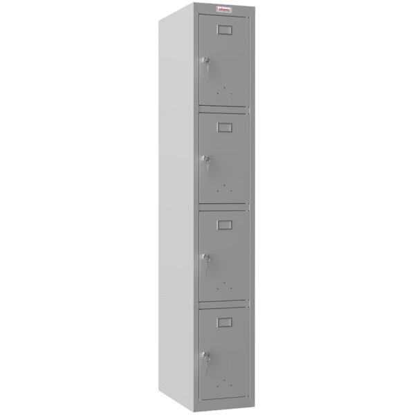 phoenix Vestiaire PL1430, serrure à clé, gris/rouge