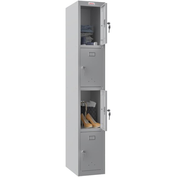 phoenix Vestiaire PL1430, serrure à clé, gris/rouge