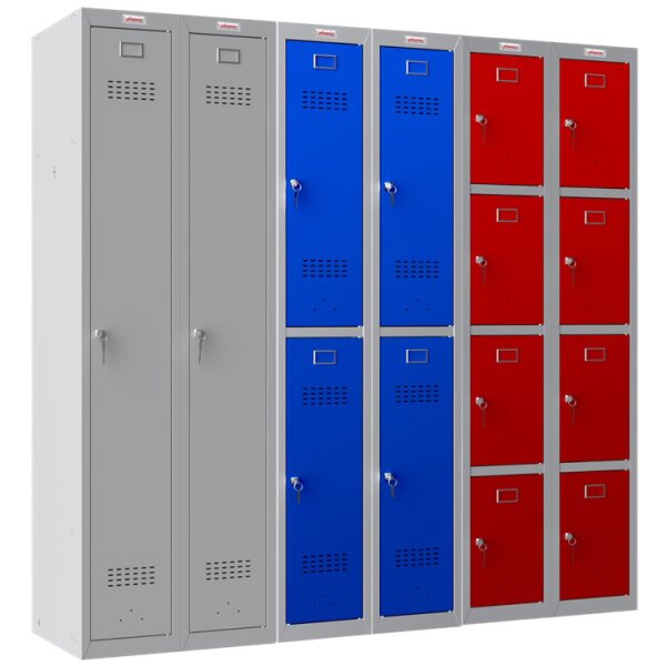 phoenix Vestiaire PL1230, serrure à clé, gris/bleu