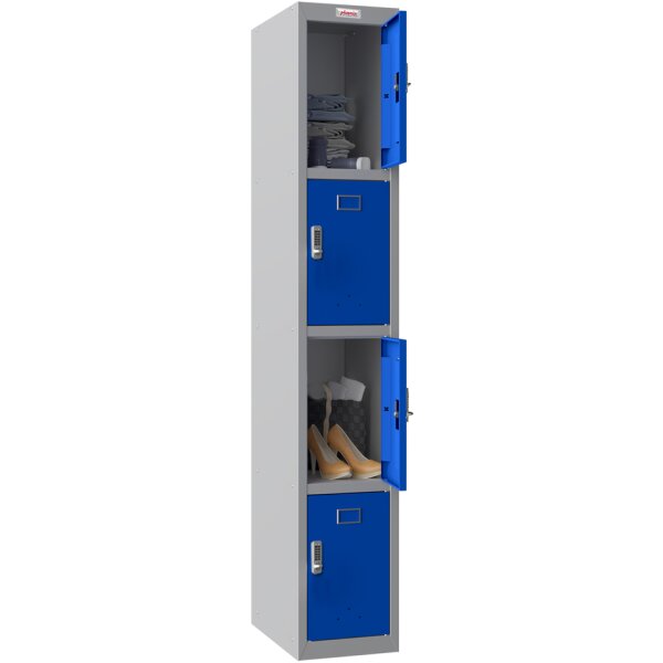 phoenix Vestiaire PL1430, serrure électronique, gris/rouge