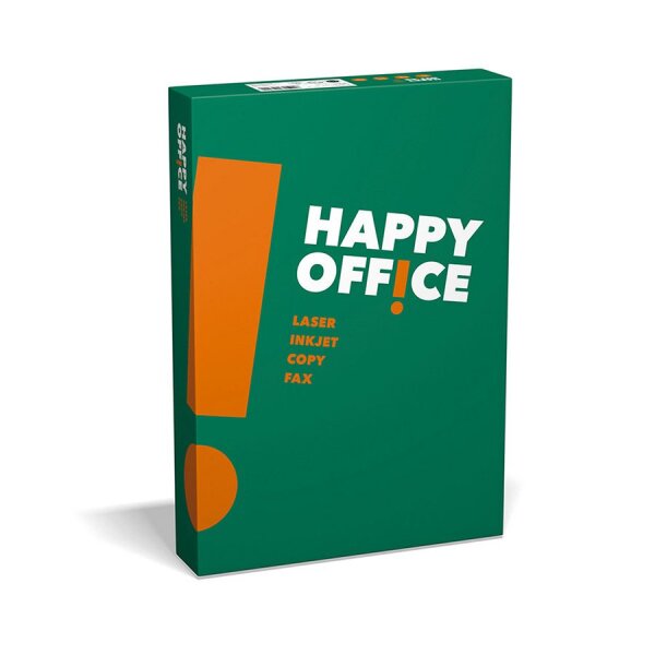 HAPPY OFFICE Universalpapier weiss A4 80g - 1 Karton (2500 Blatt)