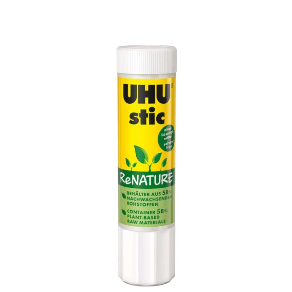 UHU Bâton de colle stic ReNATURE, sans solvants, 4 x 21 g