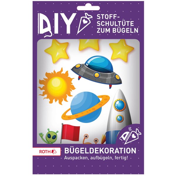 ROTH Bügeldekoration für DIY-Stoffschultüte, Notruf