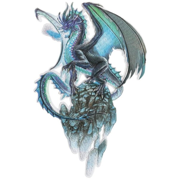 ROTH Bügelbild für DIY-Stoffschultüte, Eisdrache