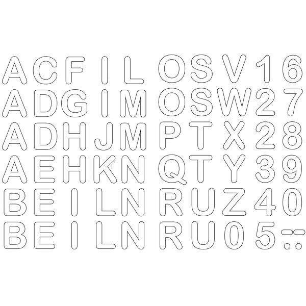 ROTH Bügelbuchstaben für DIY-Stoffschultüte, weiss