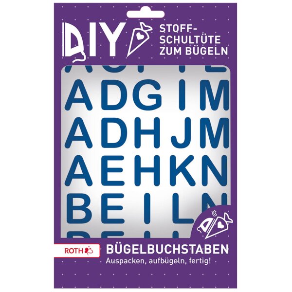 ROTH Bügelbuchstaben für DIY-Stoffschultüte, weiss