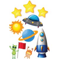 ROTH Bügeldekoration für DIY-Stoffschultüte, Wolkenparadies