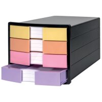 HAN Module de classement IMPULS, 4 tiroirs, noir/pastel