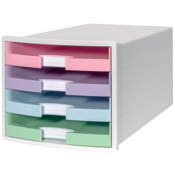 HAN Module de classement IMPULS, 4 tiroirs, noir/pastel