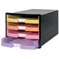 HAN Module de classement IMPULS, 4 tiroirs, noir/pastel
