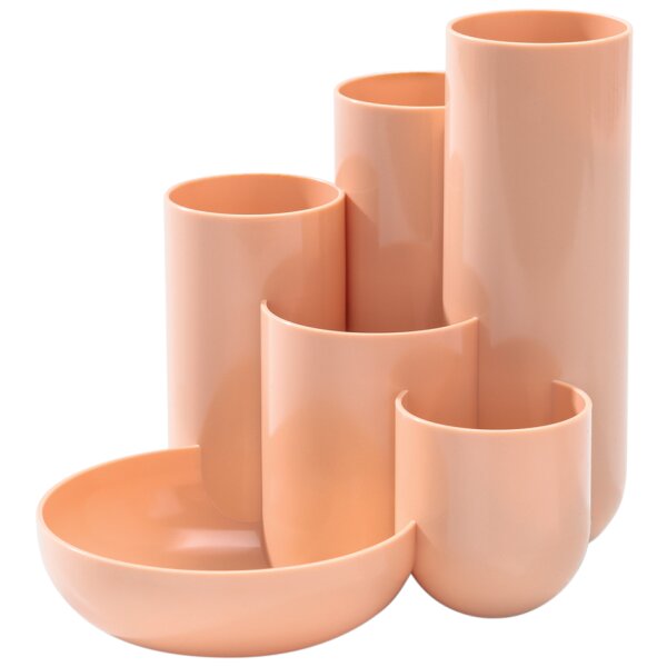 HAN Multipot à crayons CAMPUS, 6 pots, orange pastel