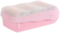 HAN Boîte à fiches CROCO, A8, rose pastel/translucide