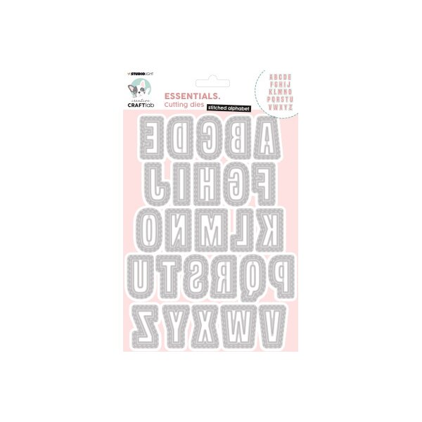 STUDIO LIGHT Pochoir de d&eacute;co. 15.7x22x0.1cm CD157 Alphabet 52 pcs.