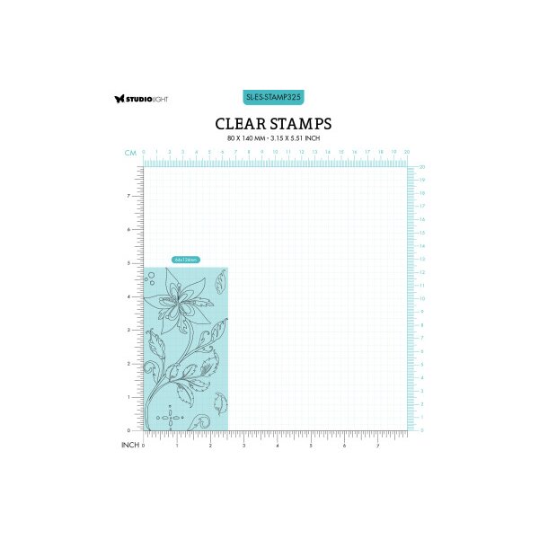 STUDIO LIGHT Klarischtstempel Fairy Flower STAMP325 8x14x0.3cm
