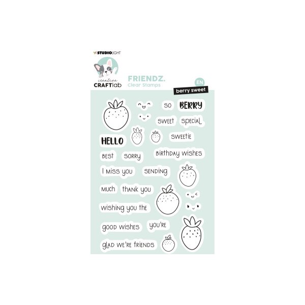 STUDIO LIGHT Klarischtstempel Hello sweetie STAMP347 15.5x11.1x0.3cm