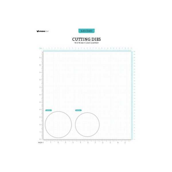 STUDIO LIGHT Stanzformen 9x9x0.1cm CD453 Kreis 2 Stück
