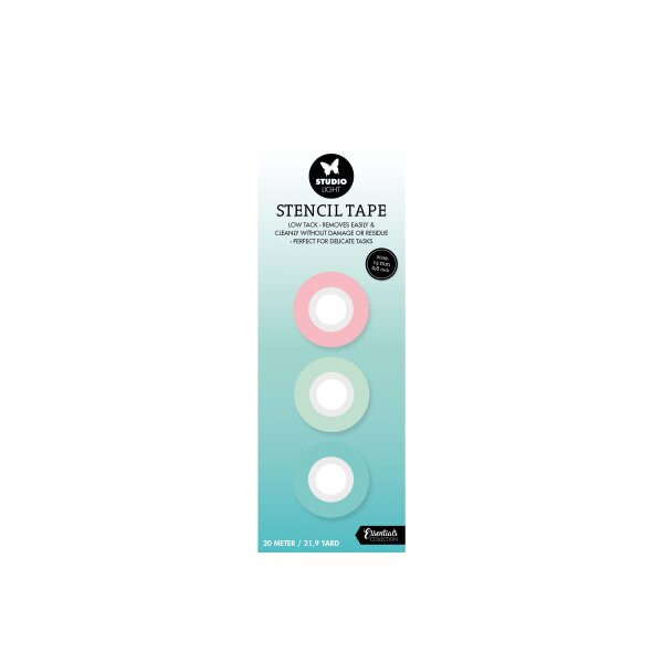 STUDIO LIGHT Pinceau &agrave; pochoir. 1.5cm STTA01 20 m&egrave;tres 3 pcs.