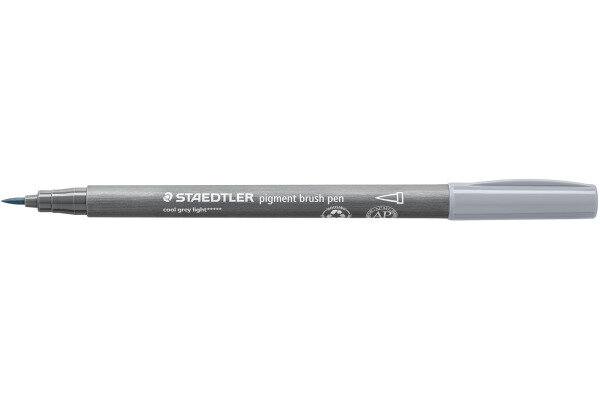 STAEDTLER Fasermaler mit Pinselspitze 371-870 cool grey light
