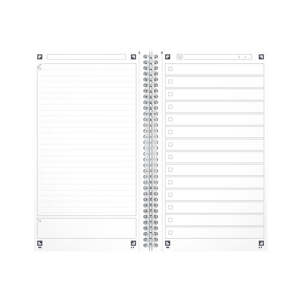 OXFORD Task Manager Essentials A5 400184966 aqua, lign&eacute; 115 feuil.