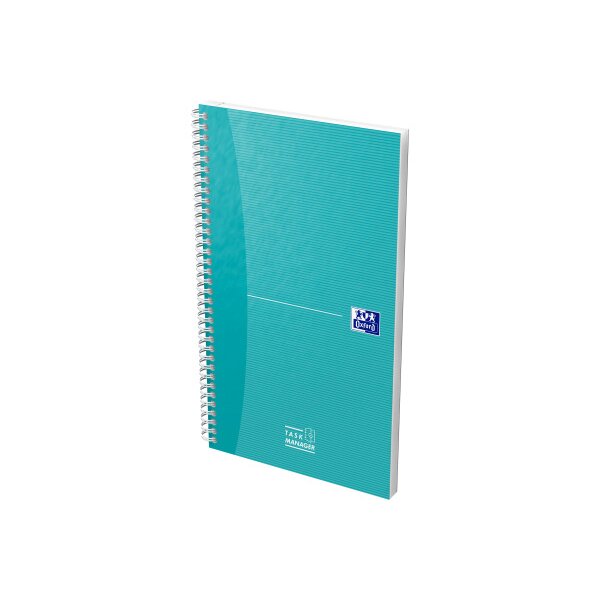 OXFORD Task Manager Essentials A5 400184966 aqua, lign&eacute; 115 feuil.