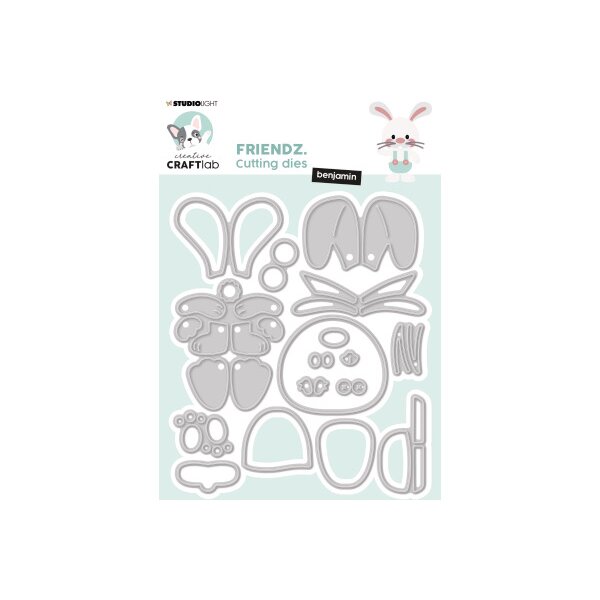 STUDIO LIGHT Stanzschablone 12.7x11x0.1cm CD476 Hase 17 Stück