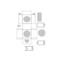 SIZZIX Stanzformen 663853 Box & Etiketten 10 Stück