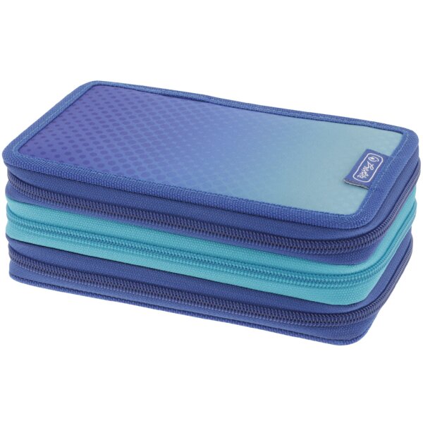 herlitz Etui scolaire TriCase Dip Dye Blue, 31 pièces