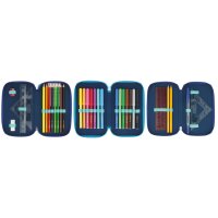 herlitz Etui scolaire TriCase Dip Dye Blue, 31 pièces