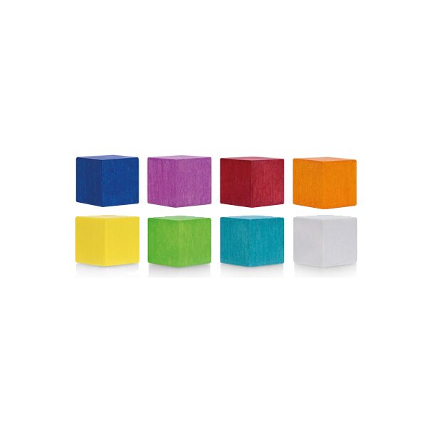 magnetoplan Aimant néodyme Wood Series Cube, coloré