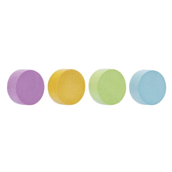 magnetoplan Neodym-Magnete Wood Series Circle, farbig
