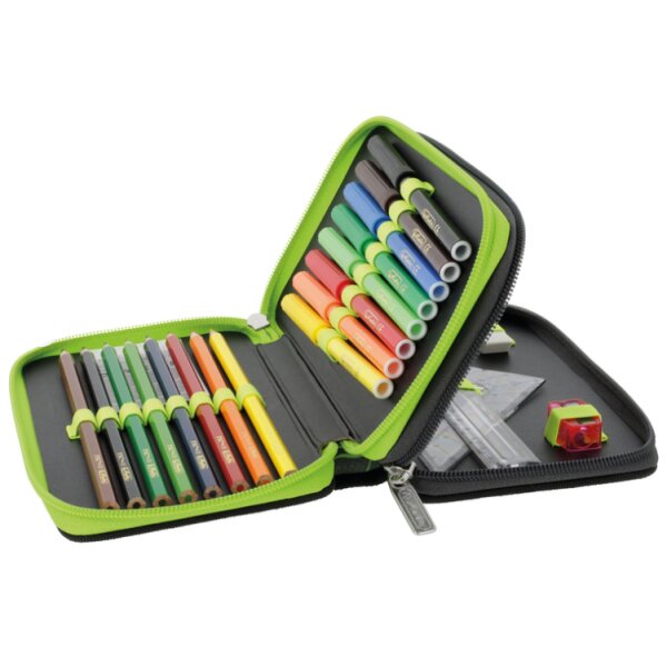 herlitz Etui scolaire double Wild Life, 23 pièces
