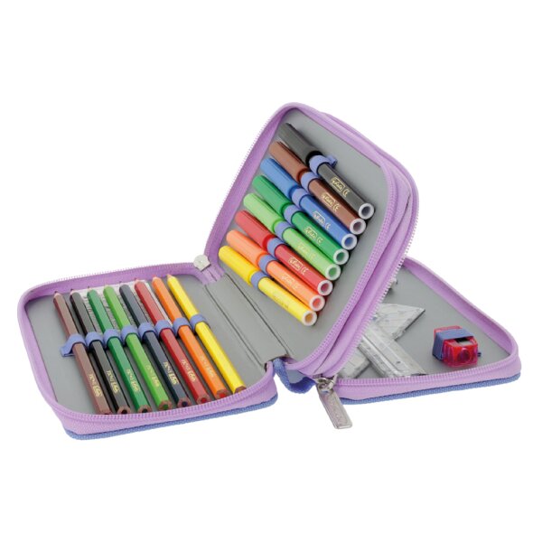 herlitz Etui scolaire double Mystic Mermaid, 23 pièces