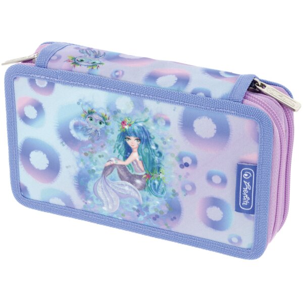 herlitz Etui scolaire double Mystic Mermaid, 23 pièces