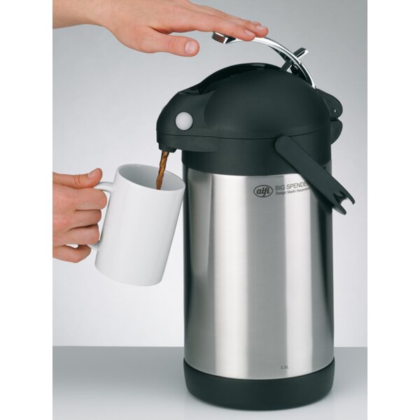 alfi Pump-Isolierkanne BIG SPENDER TT, 2,2 Liter, Edelstahl