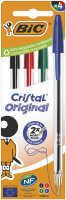 BIC Kugelschreiber Cristal Original, sortiert, 4er Kartonbox