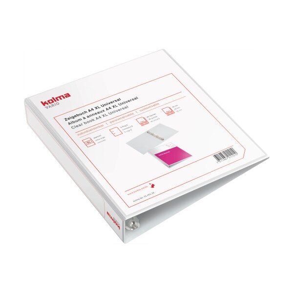 KOLMA Zeigebuch Vario XL Univ. A4 01.451.16 weiss, 4-Ring 45mm
