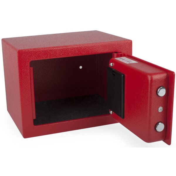 pavo Mini-Tresor, mit Elektronikschloss, rot