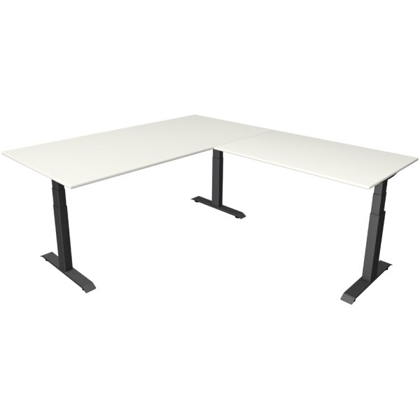 kerkmann Sitz-Steh-Schreibtisch Move 4 mit Anbau, eiche