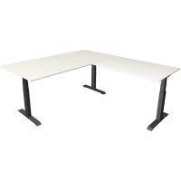 kerkmann Sitz-Steh-Schreibtisch Move 4 mit Anbau, eiche