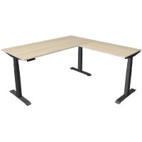 kerkmann Sitz-Steh-Schreibtisch Move 4 mit Anbau, eiche