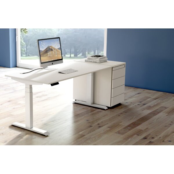 kerkmann Sitz-Steh-Schreibtisch Move 4, (B)1.800 mm, grau