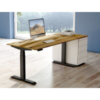 kerkmann Sitz-Steh-Schreibtisch Move 4, (B)2.500 mm, grau