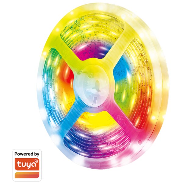 LogiLink Ruban LED RGB Wi-Fi Smart, autocollant, 5 m