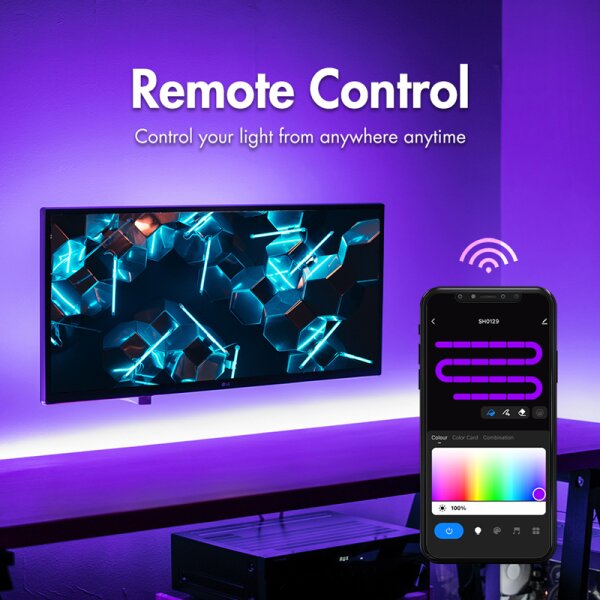 LogiLink Ruban LED RGB Wi-Fi Smart, autocollant, 5 m