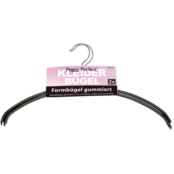 Peggy Perfect Metall-Kleiderb&uuml;gel ohne Steg, 2er Pack