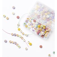folia Buchstaben-Perlen Mix "PASTELL"