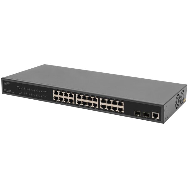 DIGITUS Switch PoE Gigabit Ethernet 19 24 ports, manageable