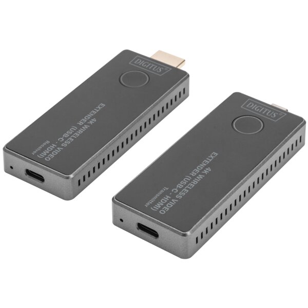 DIGITUS Kit extenseur vidéo 4K sans fil, 30 m (USB-C - HDMI)